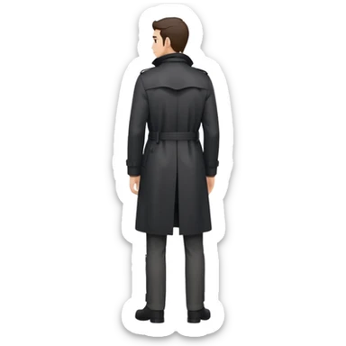 anonymous nongendered person standing ,view from the back sticker