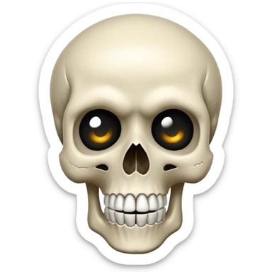 Şaşırmış kuru kafa sticker