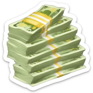 liasse de billets (euro) qui s'envolent sticker