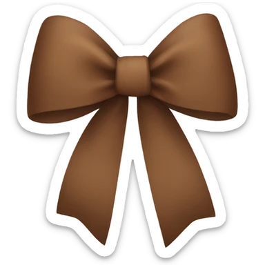 brown bow sticker