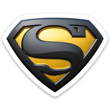 Superman Symbol Man of Steel black sticker
