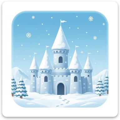 snow castle sticker