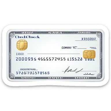 bank check for yc company sticker