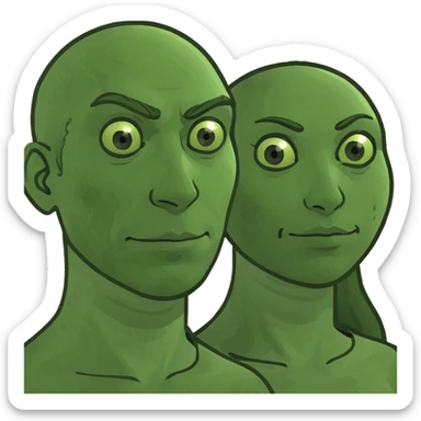 Man and woman make our sticker