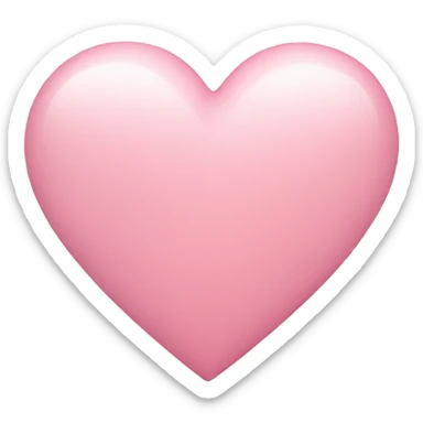 soft pink heart  sticker