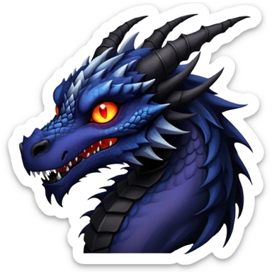 Gothic Badass Edgy Dark Mysterious Mystical Dragon-Beast-Fursona sticker