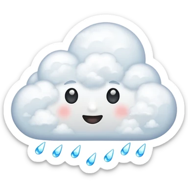 cloud with sparkles  sticker