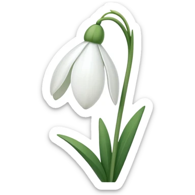 Snowdrop 1 flower sticker
