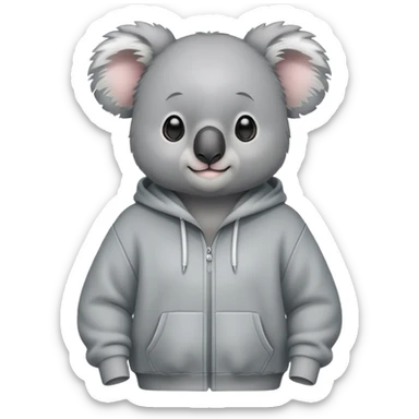 Koala wearing a hoodie sticker