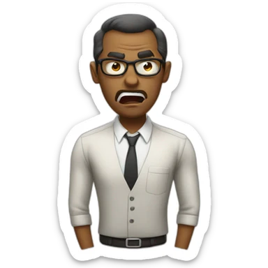 mad angry teacher sticker