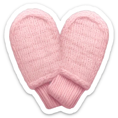 Light pink mittens heart sticker