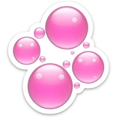 Pink bubbles sticker