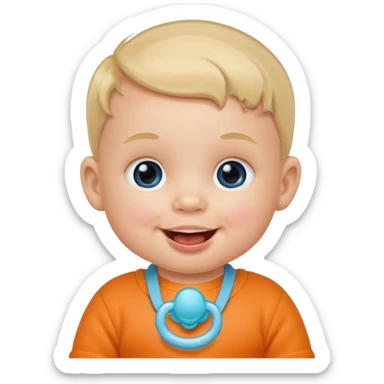 baby with pacifier sticker