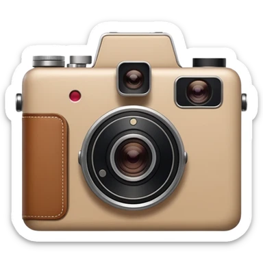 Appareil photo beige  moderne  sticker