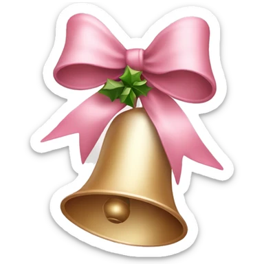 Light pink Christmas bells sticker