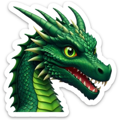 black dragon, green eyes sticker