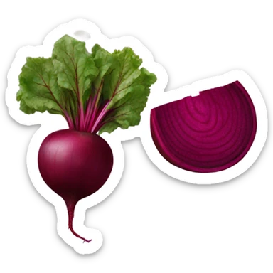 beetroot cut in half sticker