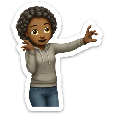 girl doing a dab sticker