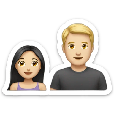 white man with asian girlfriend sticker