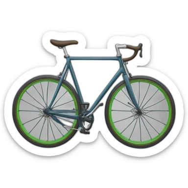 Velo en roue arrière  sticker