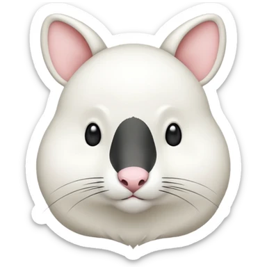 GENERATE ME A MOMONGA WHITE ANIMAL  FROM CHIIKAWA sticker