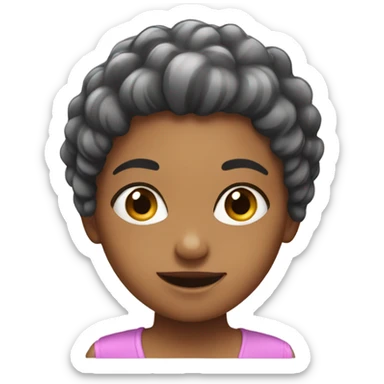 Girl with shampoo on hair sticker