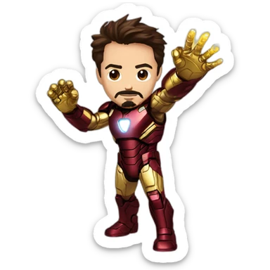 Tony stark snap your fingers with the infinity gauntlet sticker