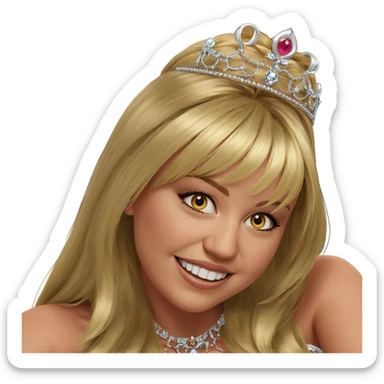 blonde beauty in tiara sticker