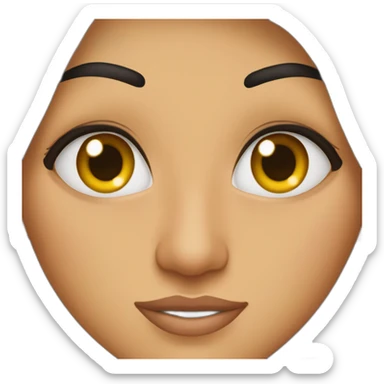 Brune arabe musulmane gros sourcils sticker