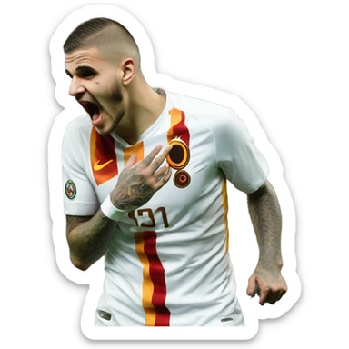 Mauro Icardi Galatasaray ear celebration sticker