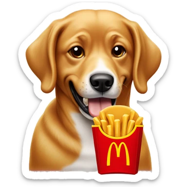 Dog eating McDonald’s  sticker