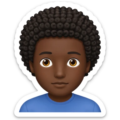 my best friend diego, he's black, square shaped head, regular short curly hair (no afro) , and nicely build posterior sticker