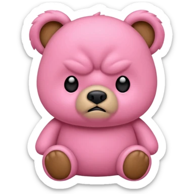 Osito gruñosito rosado sticker
