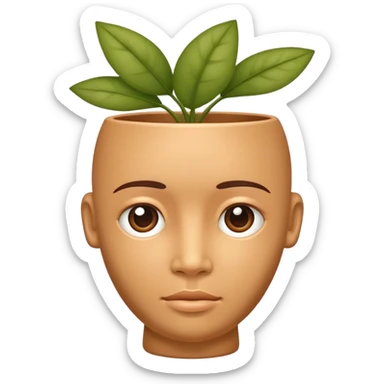 Vase human head  sticker