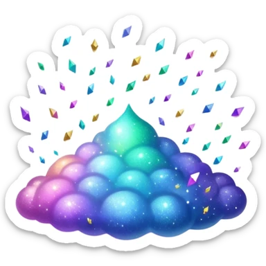 tiny sparkling glitter dust scattered in the air, shining brightly, floating and spreading. Glossy, smooth, soft shadows, white background.



 sticker