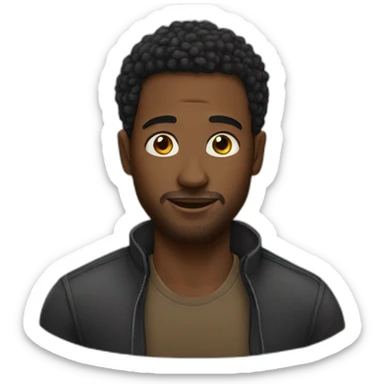 black men clever sticker