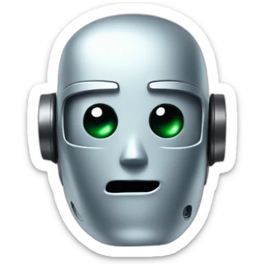 robot head question mark confused sticker