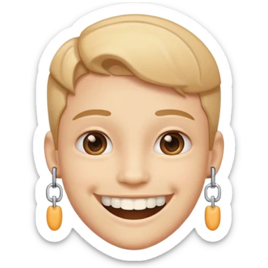 Emoji avec un appareil dentaire  sticker