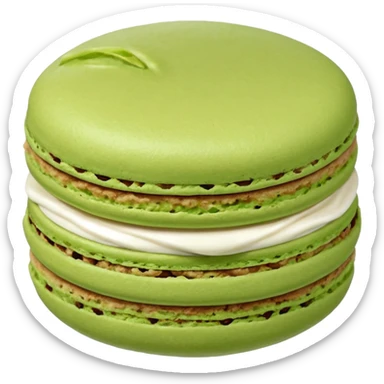 green pistachio macaroon sticker