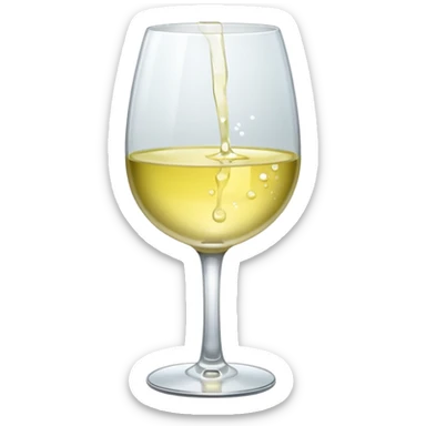 Porron filled with white wine sticker