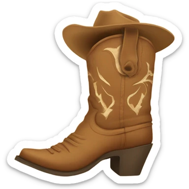 Cowgirl boot sticker