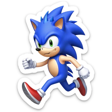 Sonic qui cour sticker