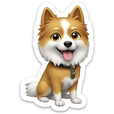 Spitz with boots sticker