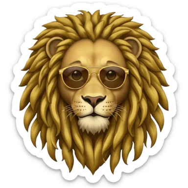 Bob Marley heraldic crest like a lion sticker
