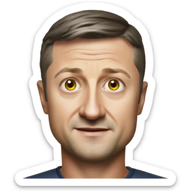 Ukranian Vladimir Zelensky super realistic sticker