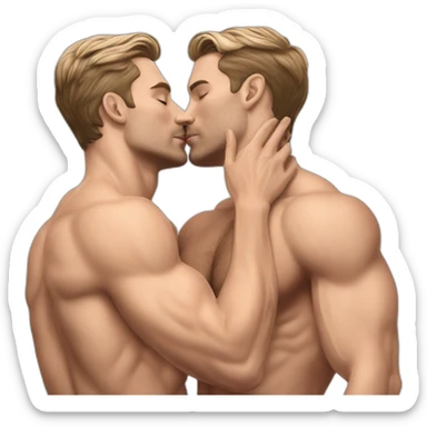 sexy-pose-very-fit-caucasian-gay-men-kissing sticker
