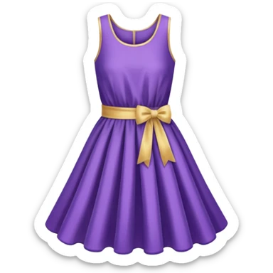 fluffy short purple dress sticker
