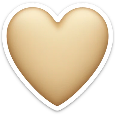 Beige heart  sticker