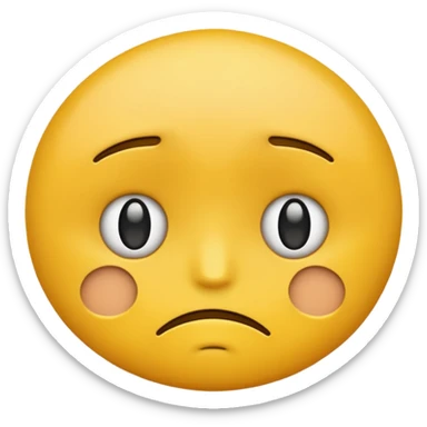 Depressed emoji sticker