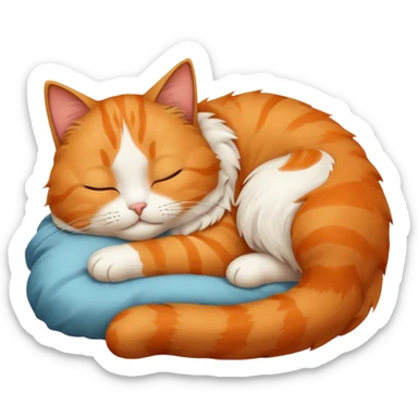 cat sleeping sticker